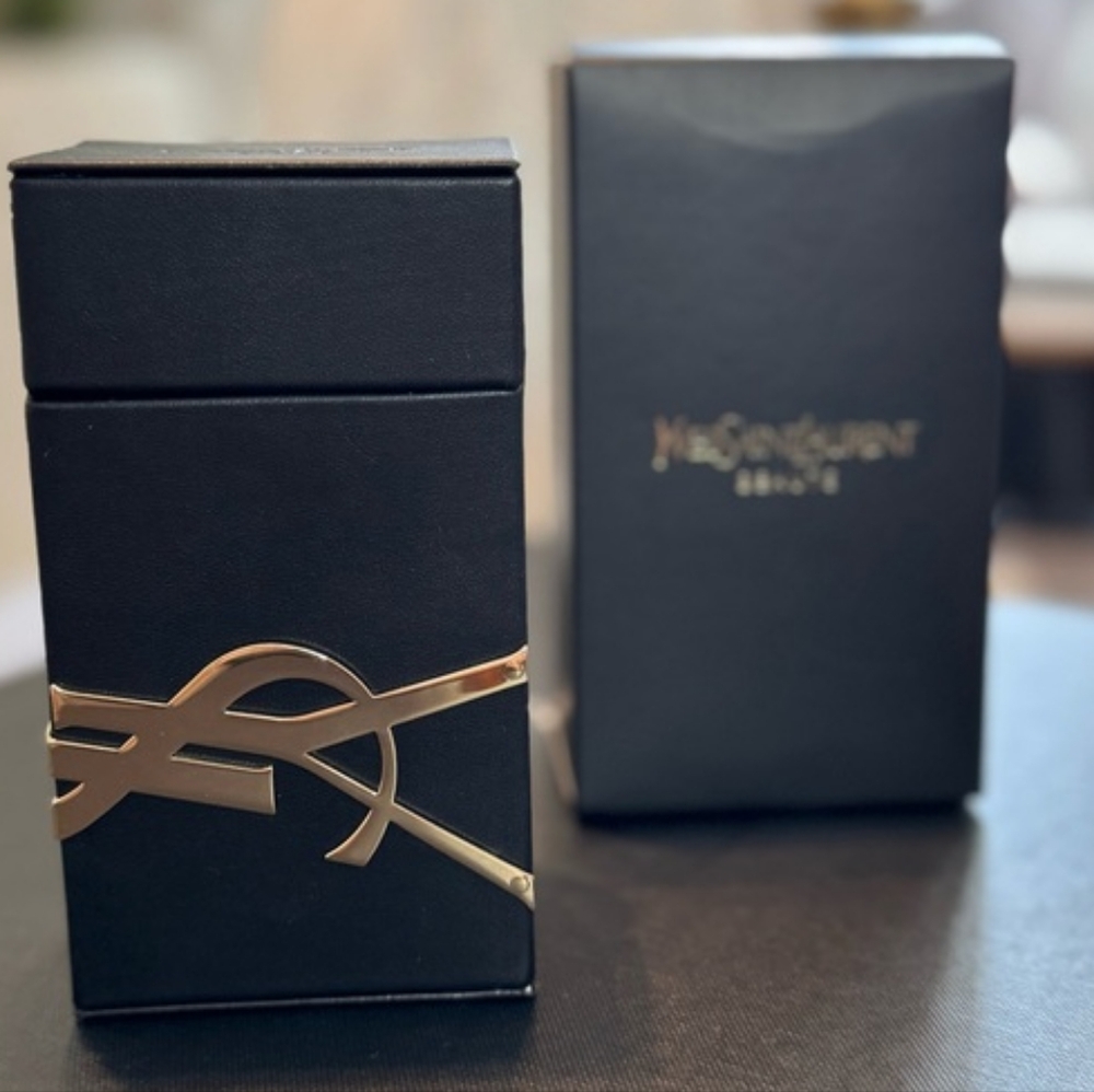 Yves Saint Laurent Black and Gold  Accessory Box 5x2 New..